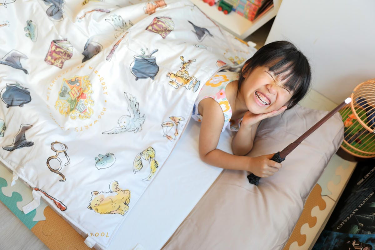 幼兒園必備物品推薦! 媽咪學苑 赫媽咪homemommy 哈利波特聯名款 天絲兒童睡袋(彈力支撐睡墊)