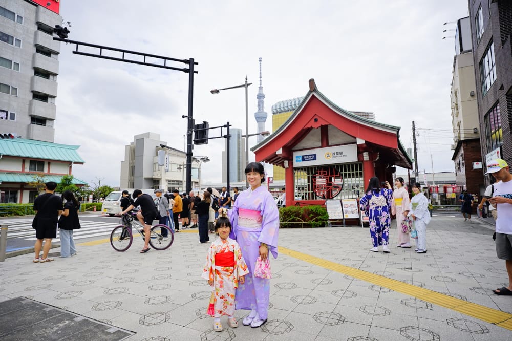 東京和服租借推薦! 日本親子和服初體驗 江戶和裝工房雅和服(淺草站前店)
