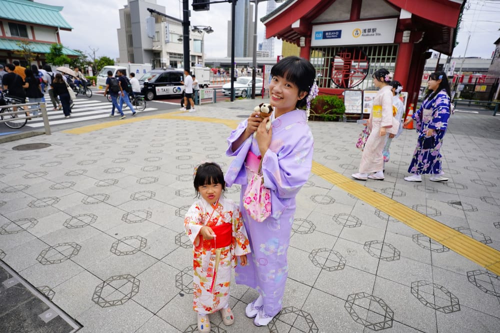 東京和服租借推薦! 日本親子和服初體驗 江戶和裝工房雅和服(淺草站前店)