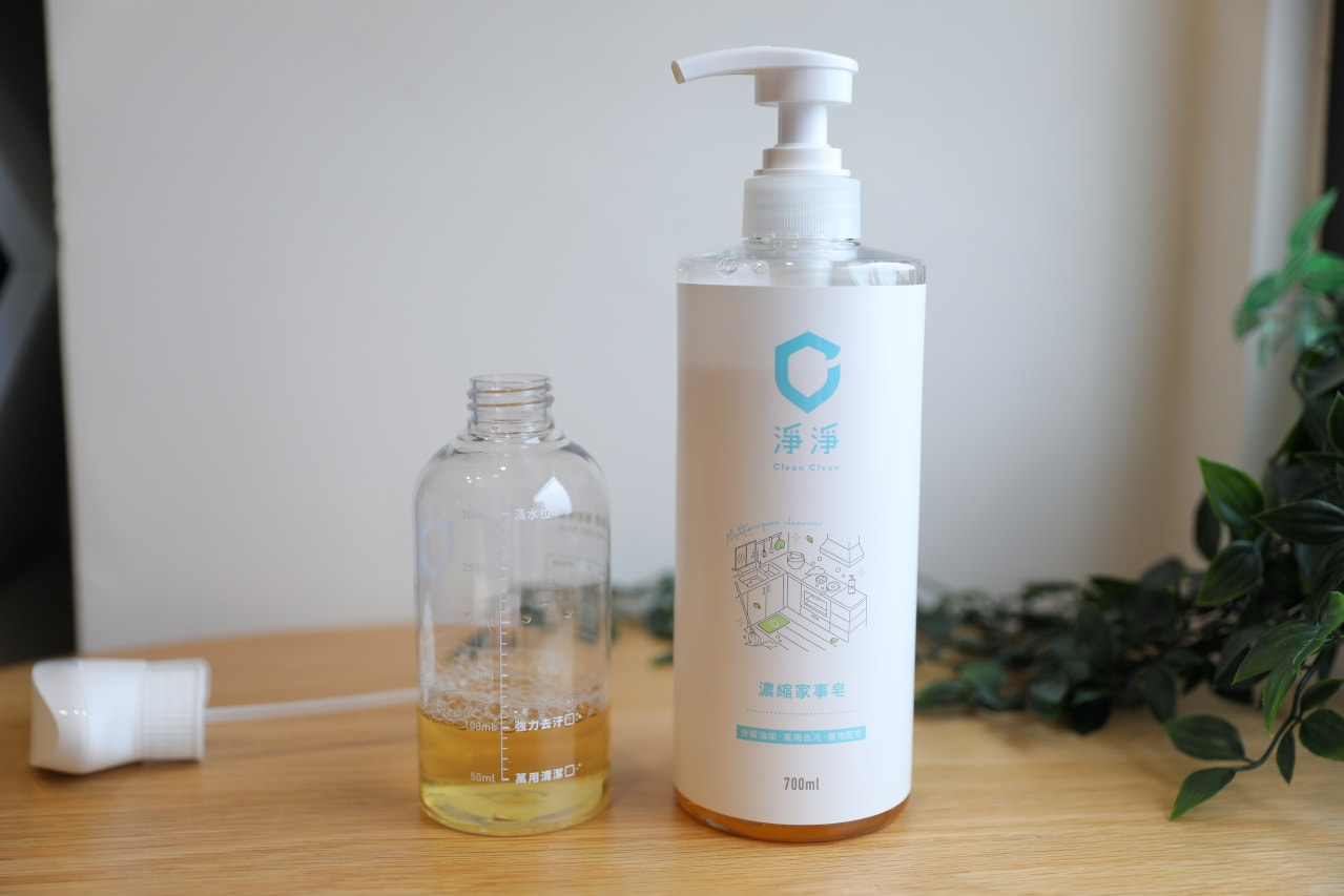 廚房油汙.浴室水垢清潔好幫手! 推薦淨淨萬用濃縮家事皂&速效除垢慕斯